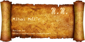 Mihai Mór névjegykártya
